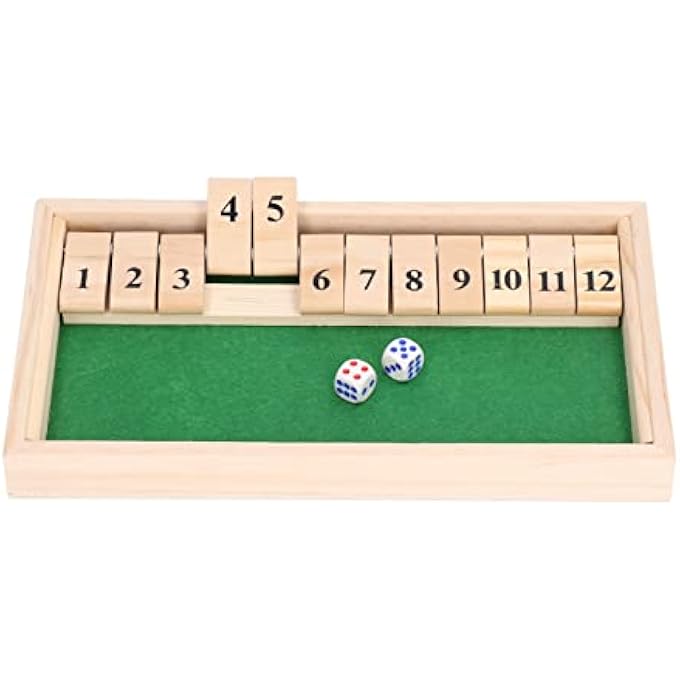 rayihni DICE BOARD GAME, 12PCS NUMBER TILES WOODEN FLIP GAME WITH PUNISHMENT TEXT, PORTABLE PARTY TOY, FOR BARS KTV TEA HOUSE - Image 2